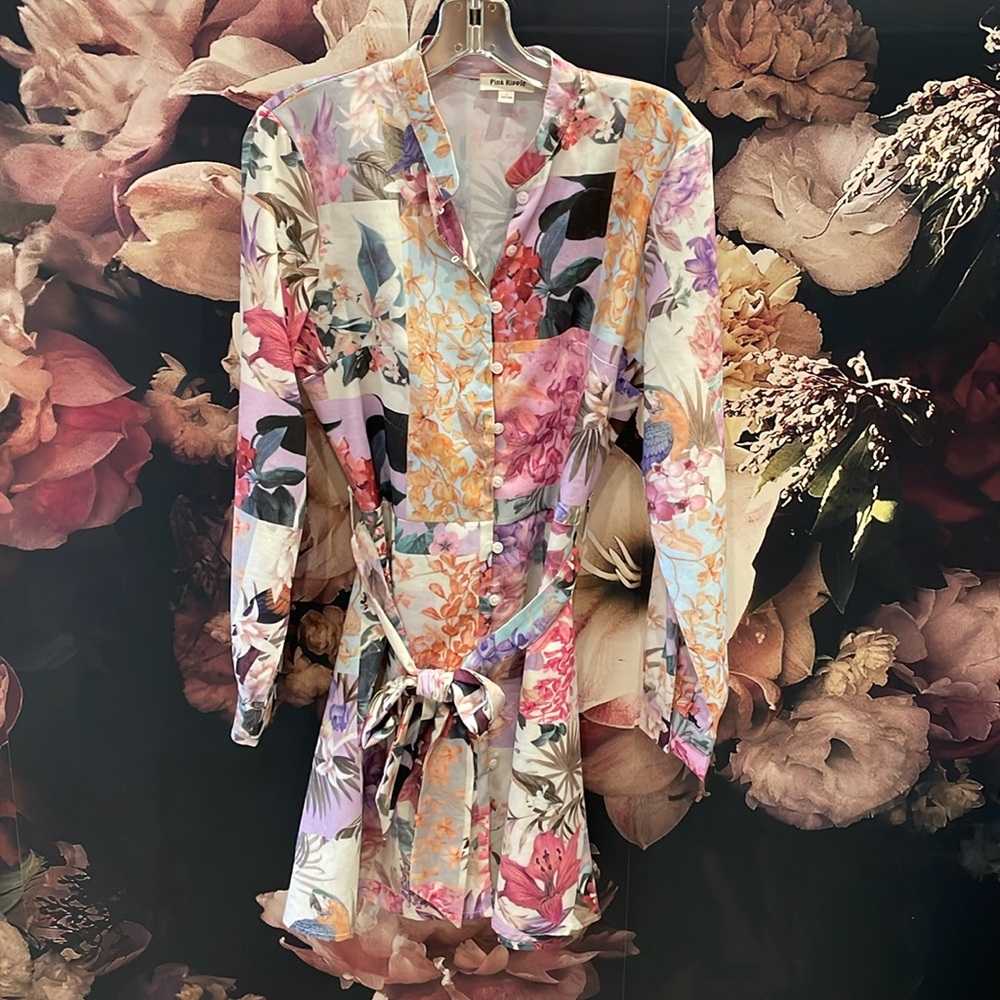 Patch Print Dress